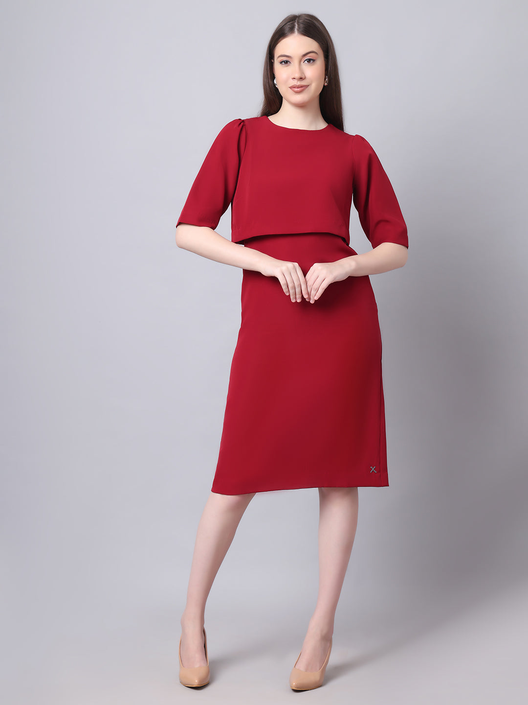 Ethereal Oversize Top Dress (Red)