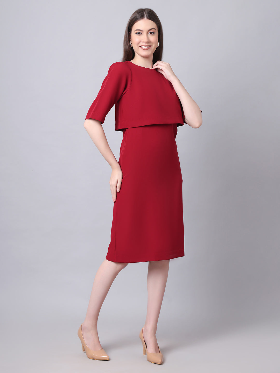 Ethereal Oversize Top Dress (Red)