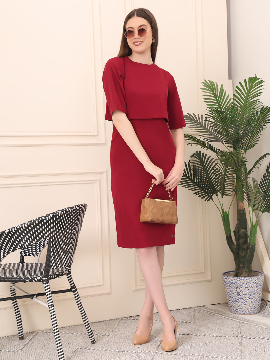 Ethereal Oversize Top Dress (Red)