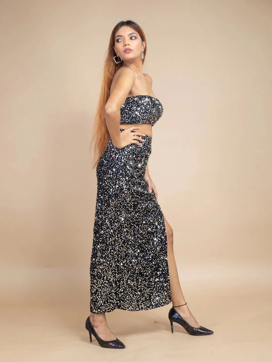 STUNNING VELVET SEQUIN CO-ORD SET