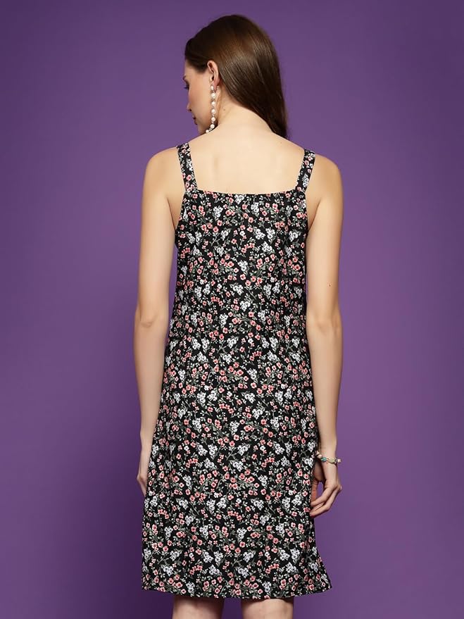 Sleeveless Mini Floral Beach Dress for Women