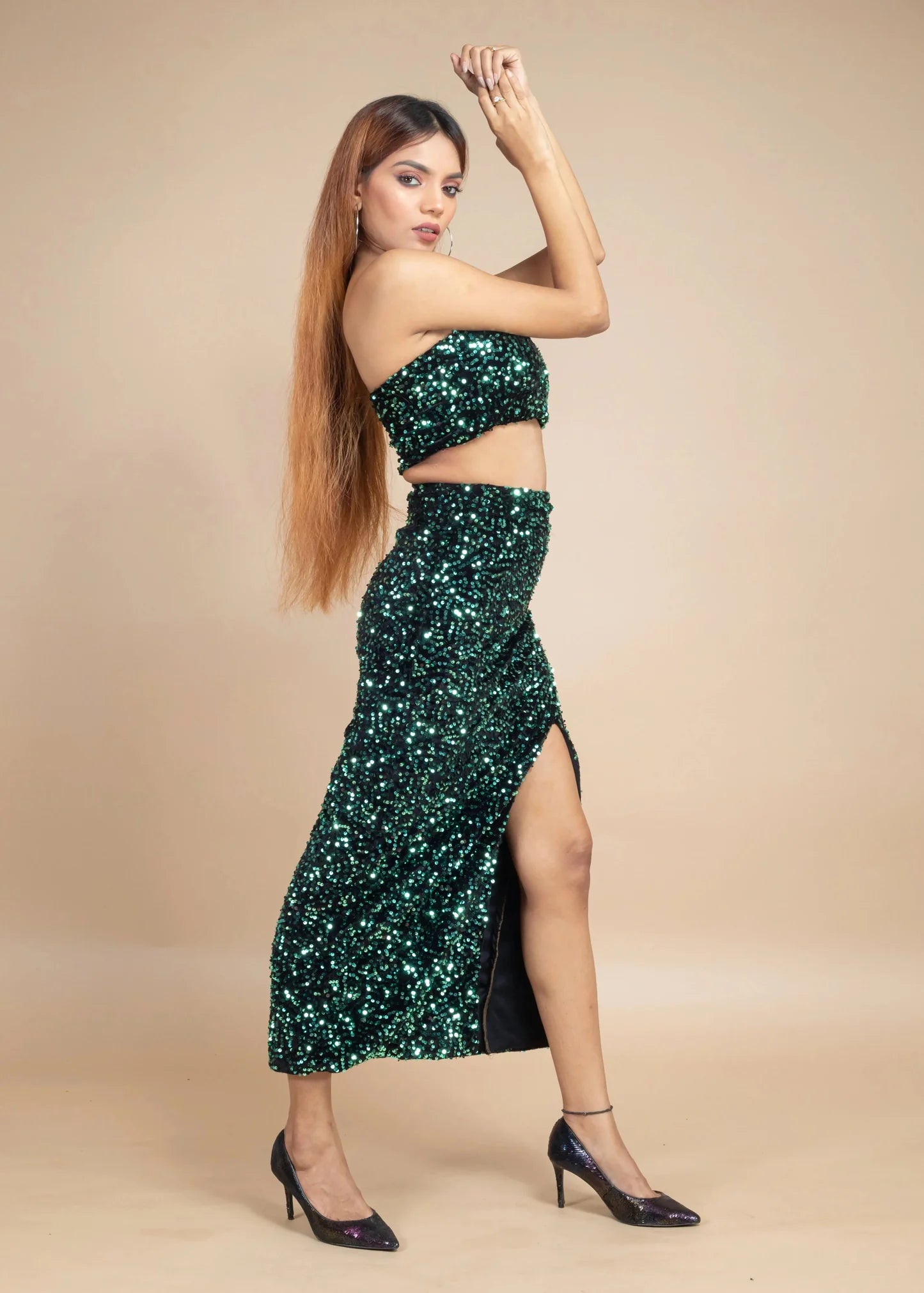 STUNNING VELVET SEQUIN CO-ORD SET