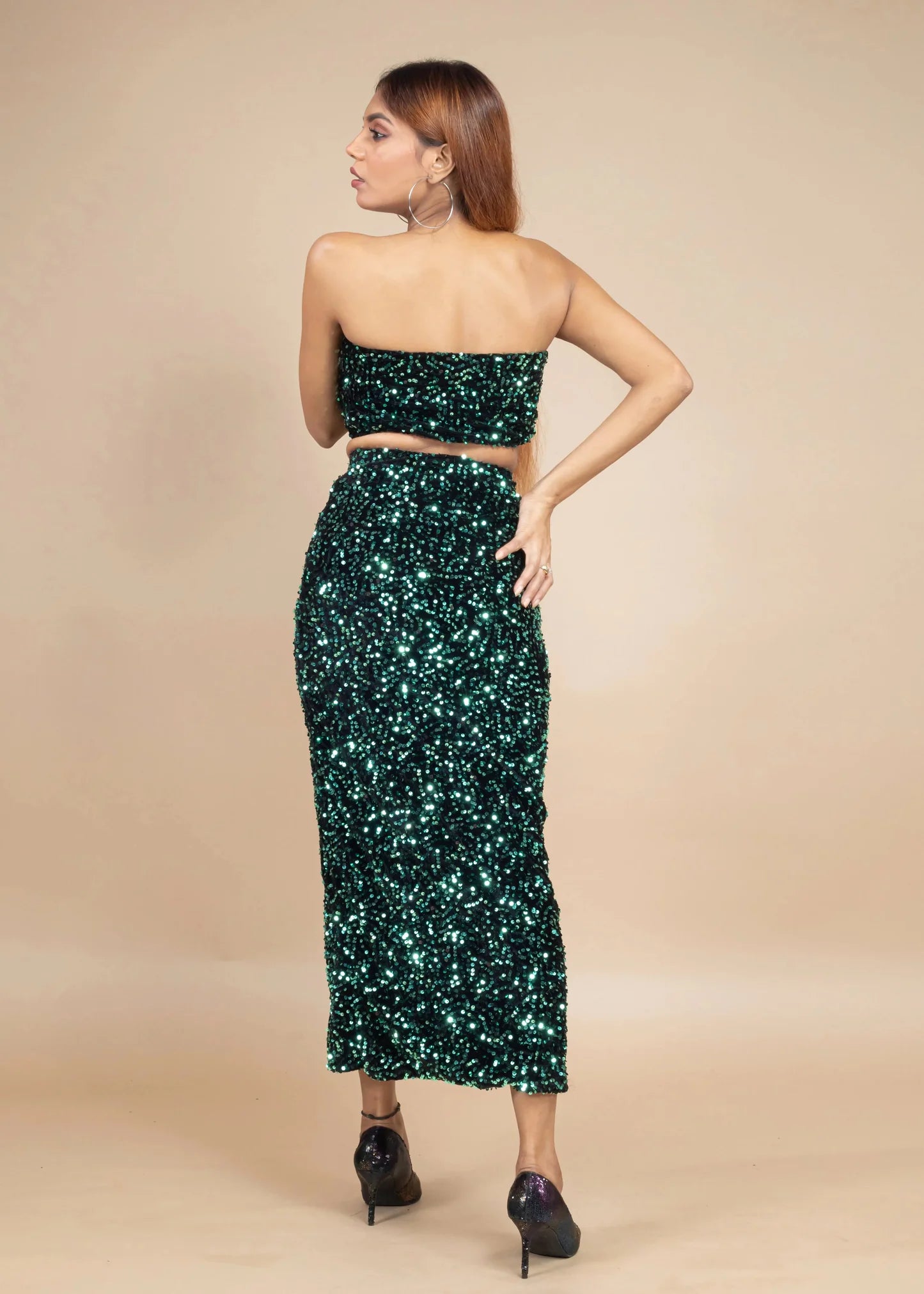 STUNNING VELVET SEQUIN CO-ORD SET