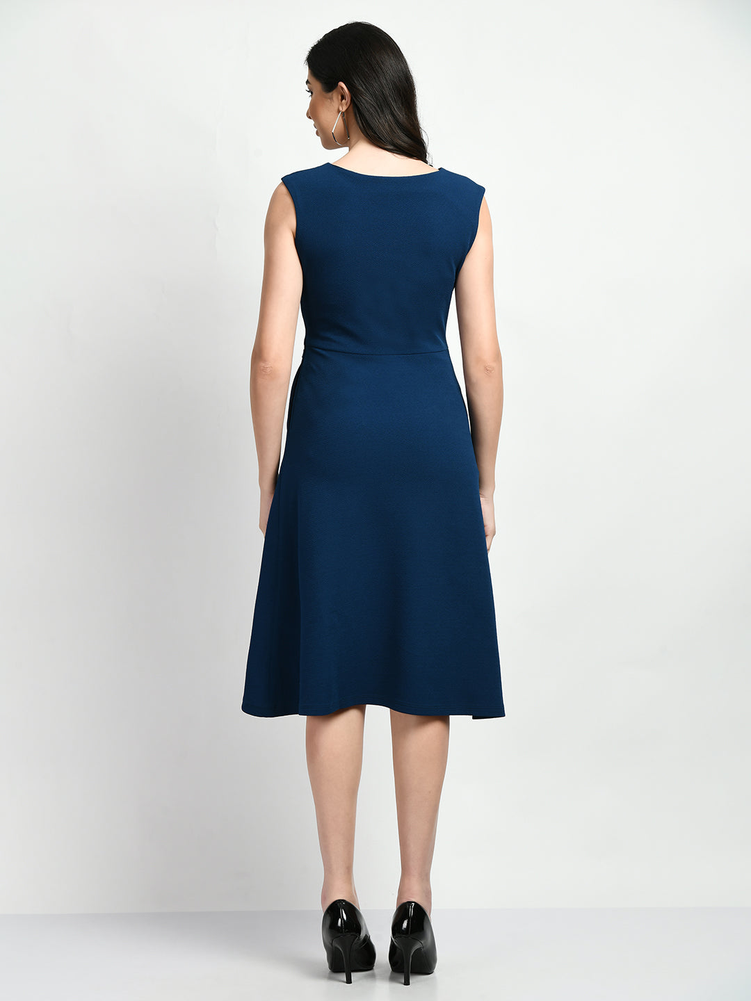 Pride A-line Wrap Dress (Royal Blue)