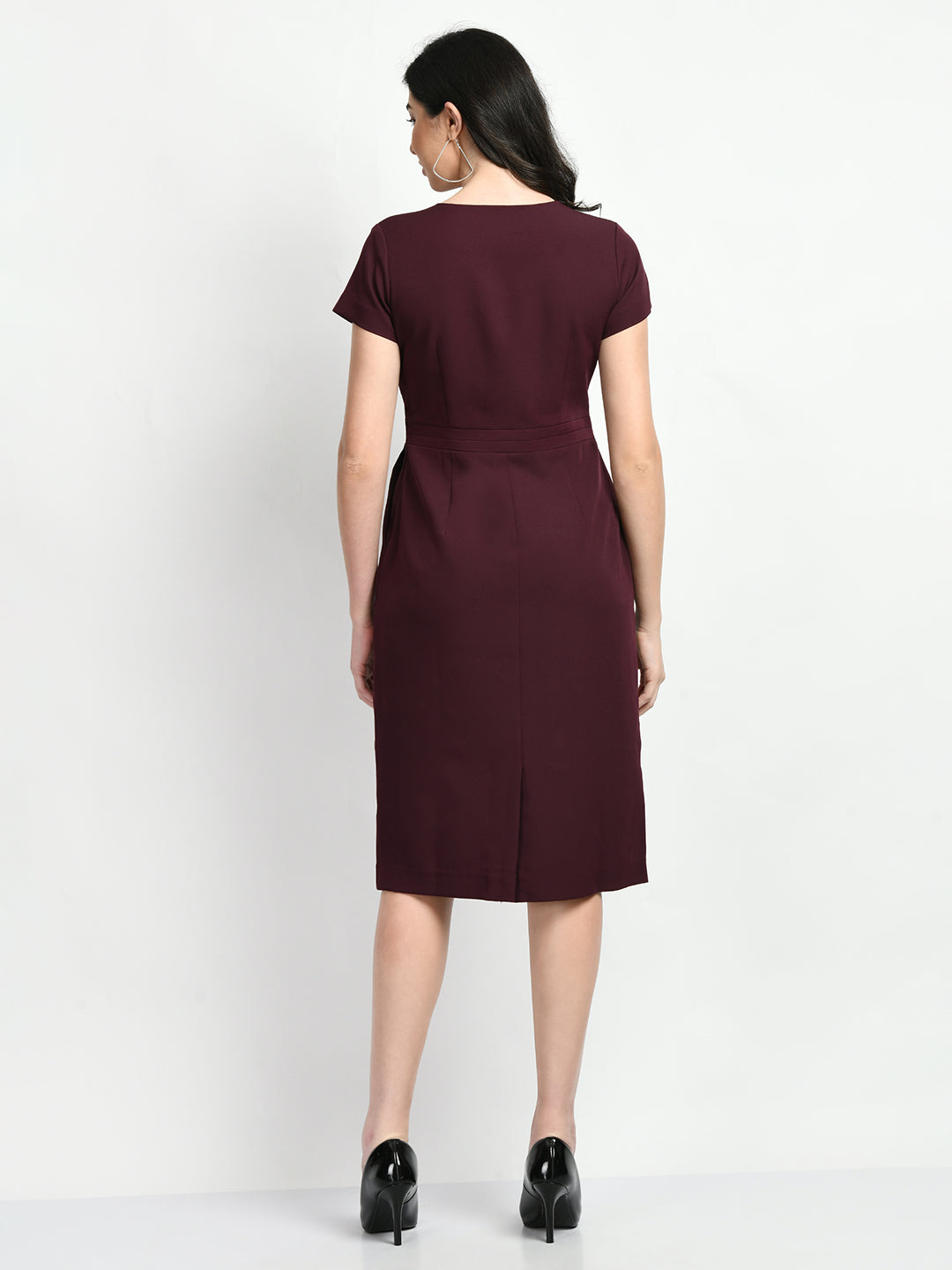 Composure Sheath Dress (Wine)