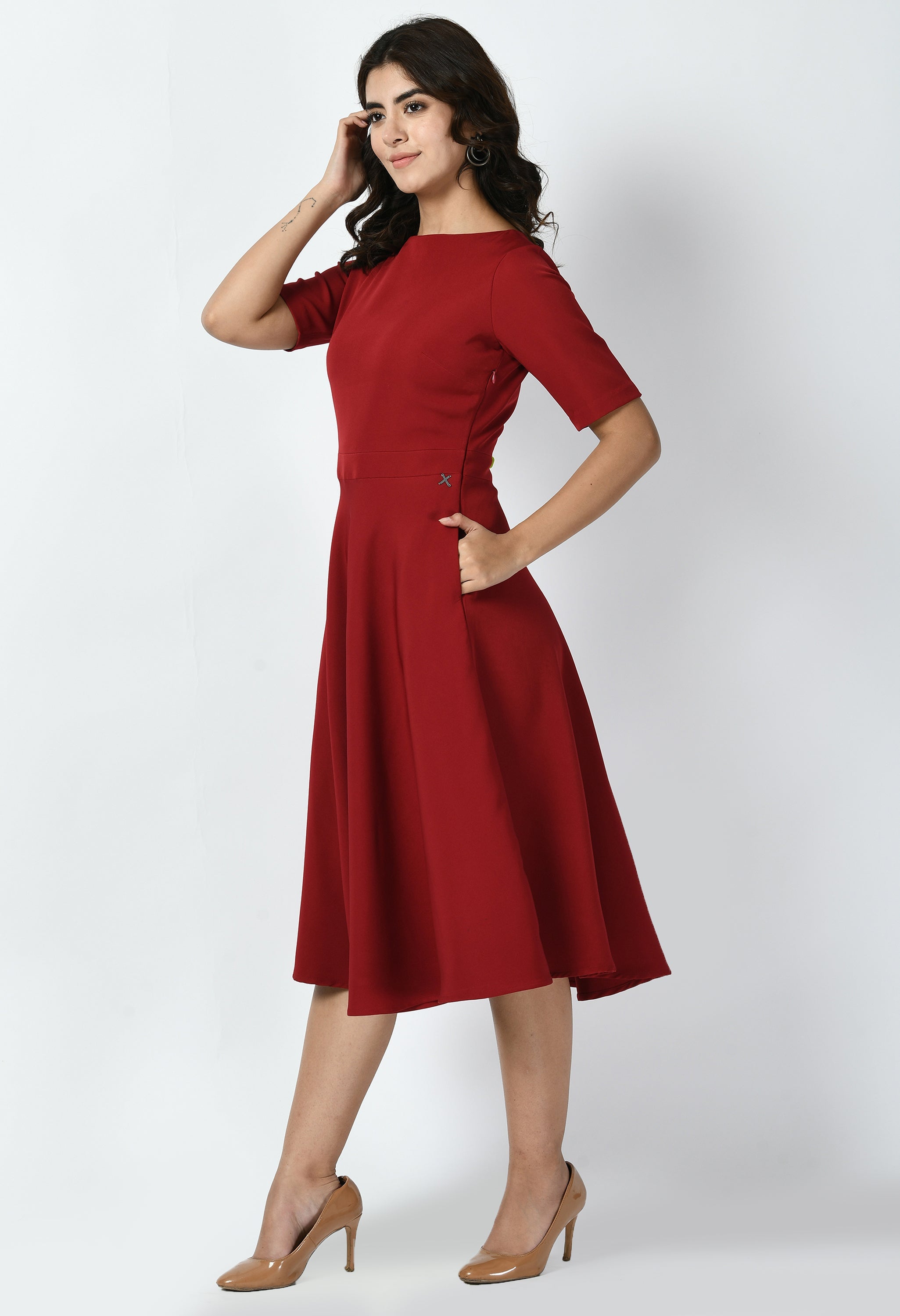 Epitome Classic A-line Dress (Red)