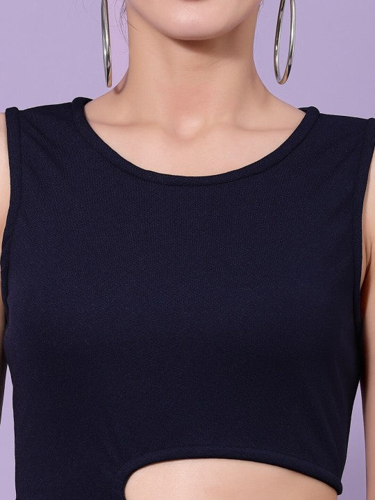 Cut-Out Detail Sheath Dress