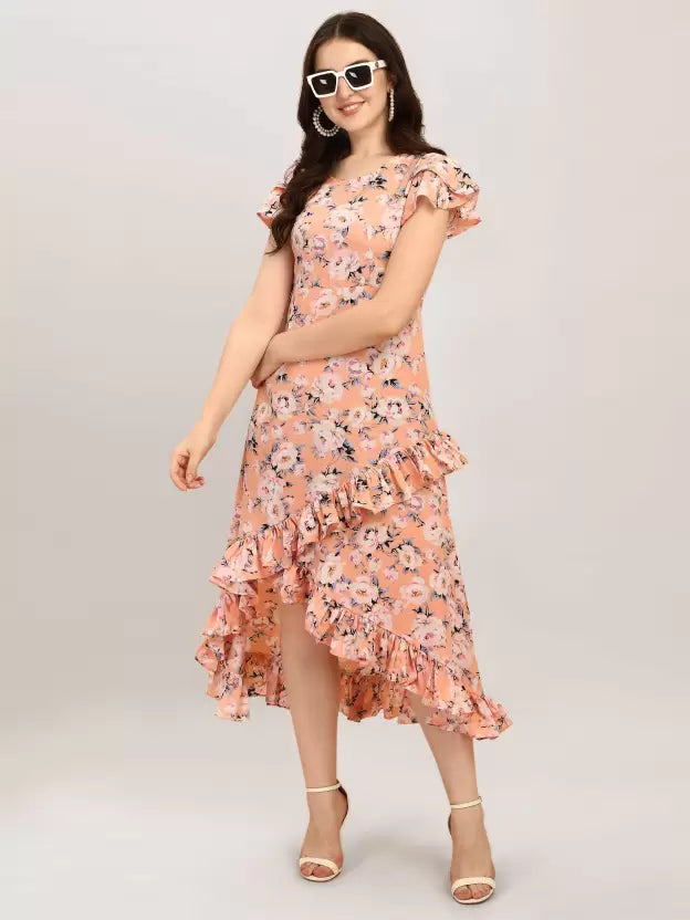 Women Ruffled Dress