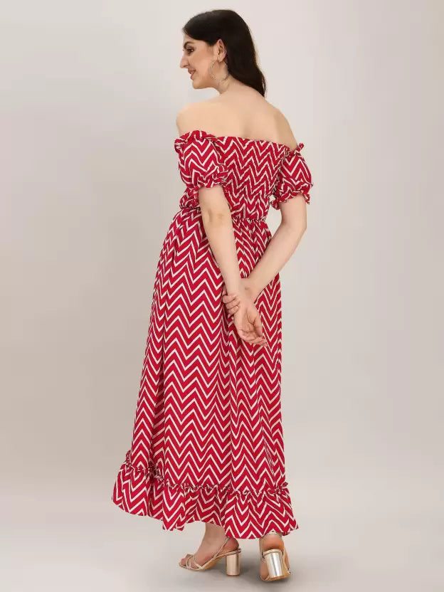 Women'S Crepe A-Line Maxi Dress