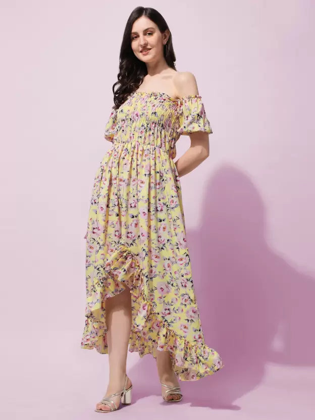 Women'S Crepe A-Line Maxi Dress