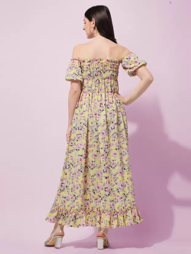 Women'S Crepe A-Line Maxi Dress