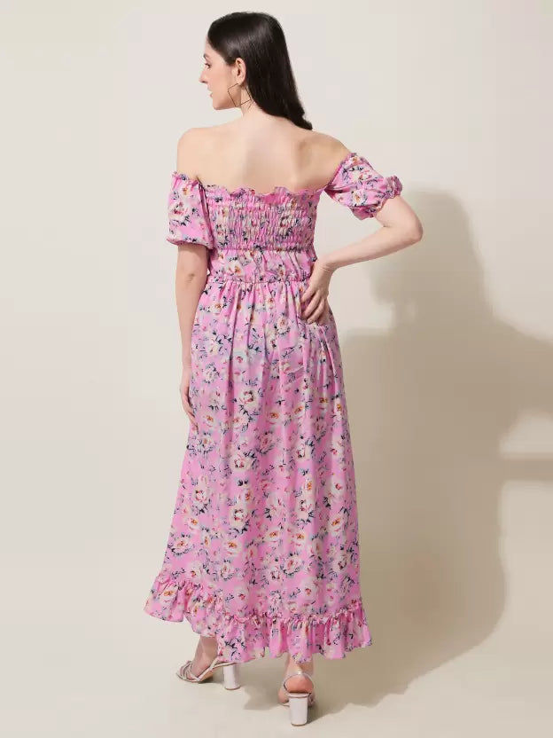 Women'S Crepe A-Line Maxi Dress