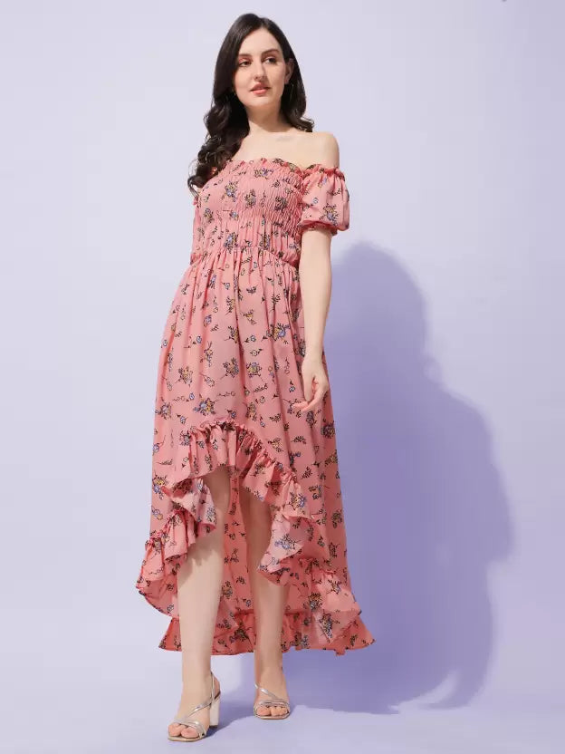 Women'S Crepe A-Line Maxi Dress