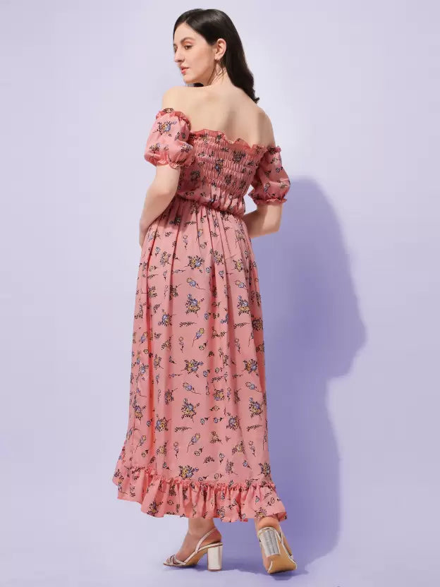 Women'S Crepe A-Line Maxi Dress