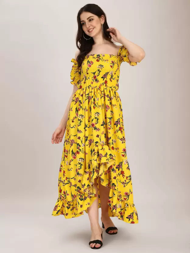 Women'S Crepe A-Line Maxi Dress