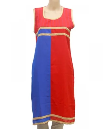 Femilyn Women's Synthetic Kurtis (Red, Blue, M)