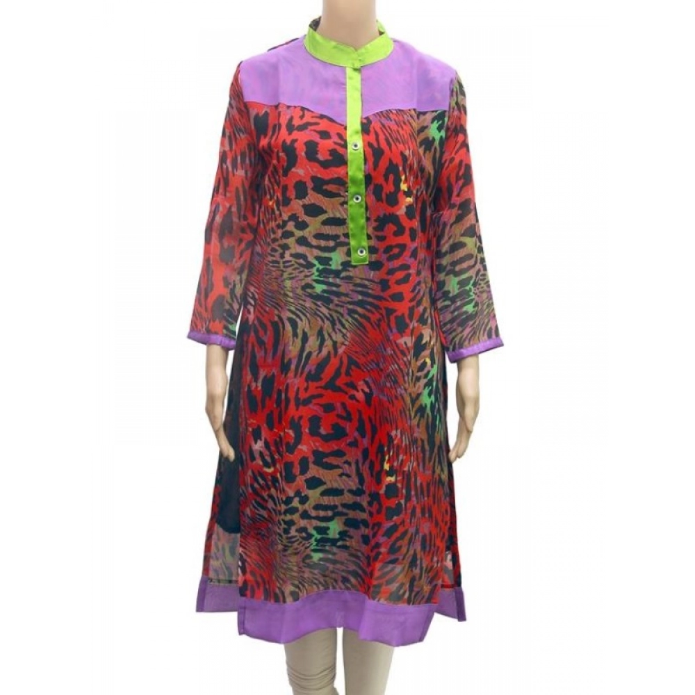 Femilyn Women's Synthetic Kurtis (Multi Color, M)