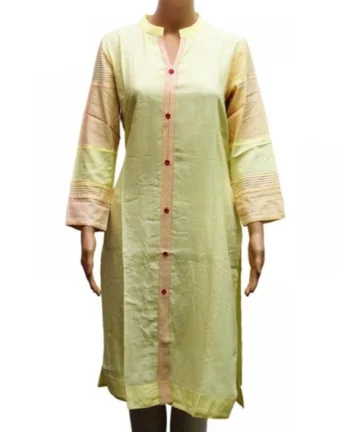 Femilyn Women's Rayon Kurtis (Lemon Yellow, XL)