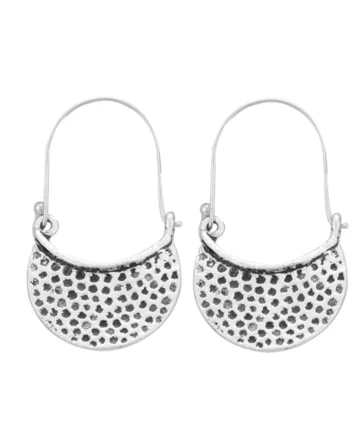 Femilyn Women's Silver Plated Hook Dangler Hanging Earrings-Silver