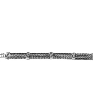 Femilyn Women's Oxidised Black Silver Silver Bracelet-Silver