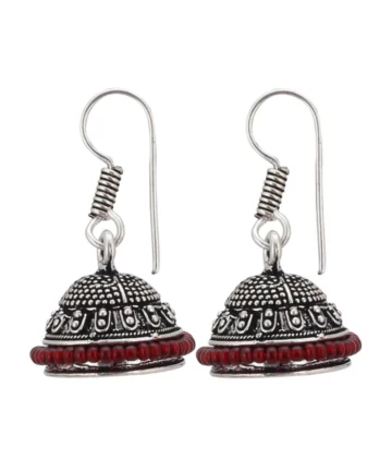 Femilyn Women's Alloy Hook Dangler Hanging Silver Plated Earrings-Silver
