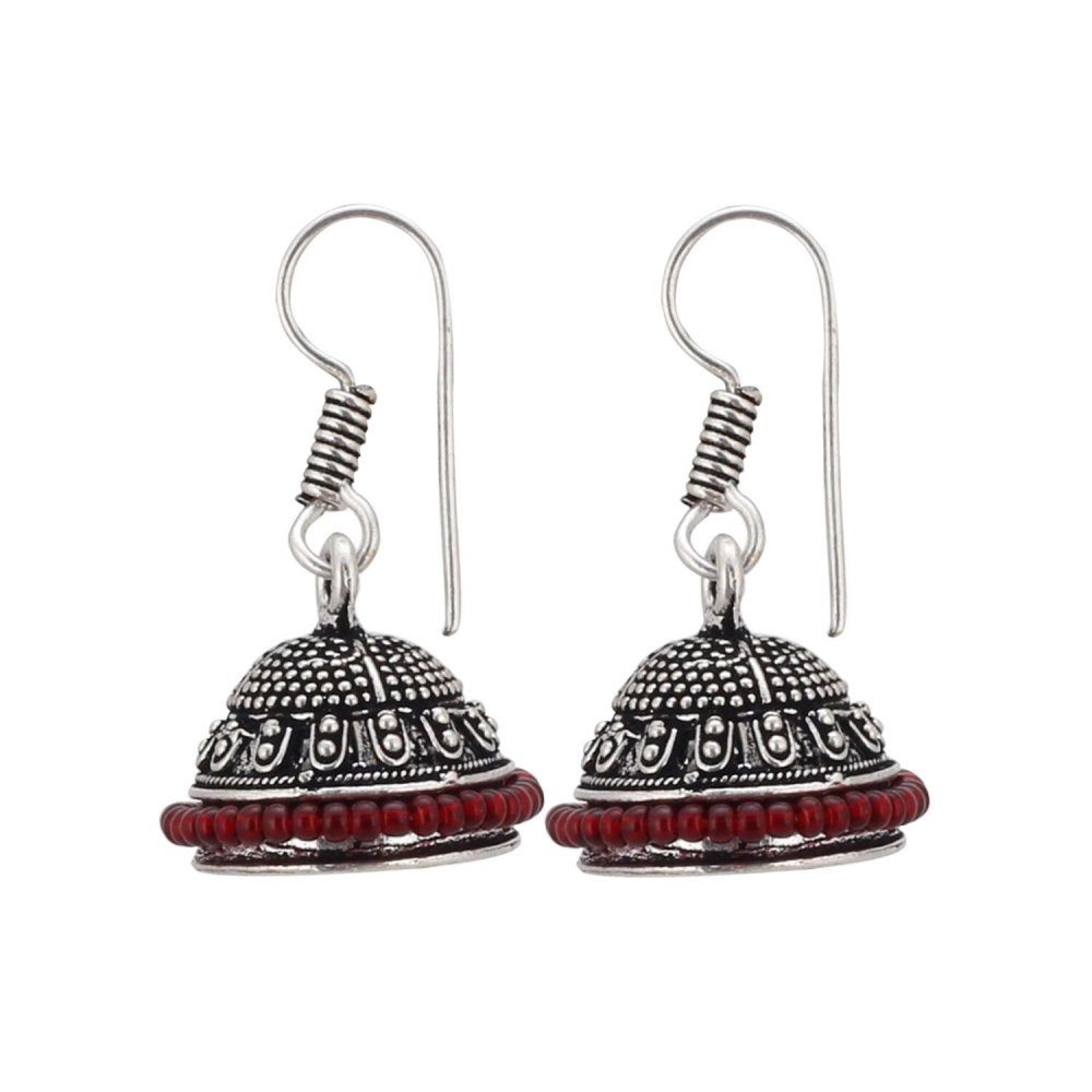 Femilyn Women's Alloy Hook Dangler Hanging Silver Plated Earrings-Silver