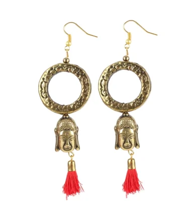 Femilyn Women's Gold plated Hook Dangler Hanging Tassel Fashion Earrings-Golden