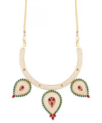 Designer Traditional India Rajasthani Basra Pearl Necklace with Earrings
