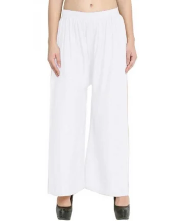 Femilyn Women's Rayon Palazzo (Color:White)