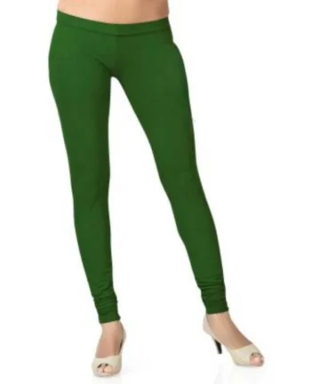 Femilyn Women's Cotton Leggings (Color:Green)