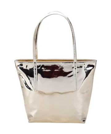 Femilyn Women's Synthetic Solid Shoulder Bag (Gold)