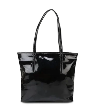 Femilyn Women's Synthetic Solid Shoulder Bag (Black)