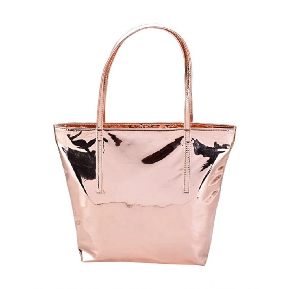 Femilyn Women's Synthetic Solid Shoulder Bag (Rose Gold )