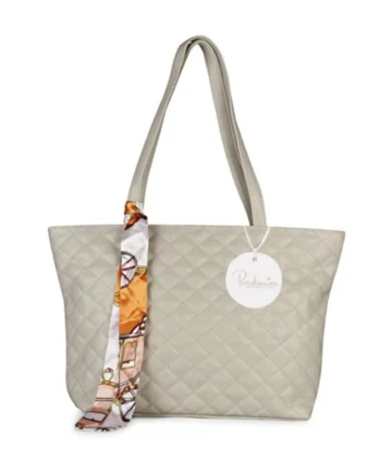 Femilyn Women's Polyurethane Textured  Shoulder Bag (Grey)
