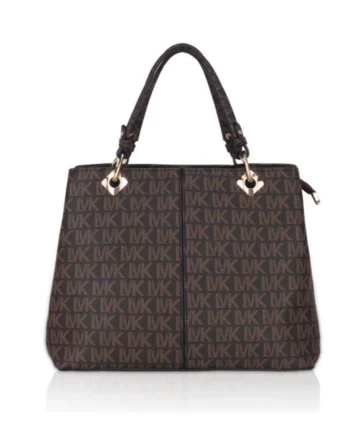 Femilyn Women's Faux Leather Printed Handheld Bag (Brown)